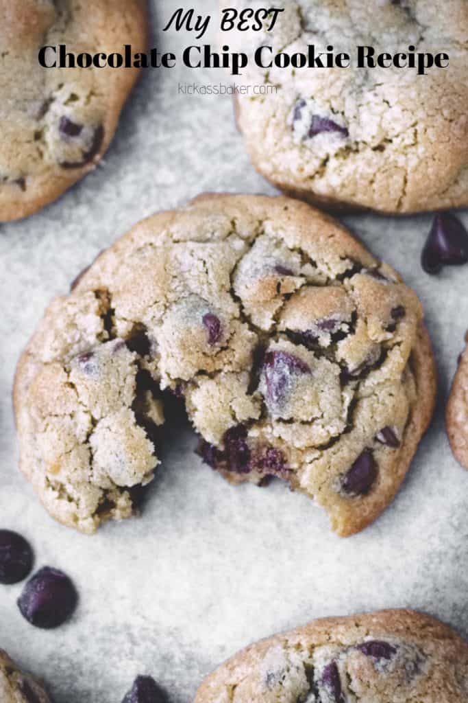 Chocolate Chip Cookies | kickassbaker.com #chocolatechipcookies #cookies #chocolate #levain #copycat #thickcookies #nestle #kickassbaker