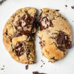 Large chewy chocolate chip cookie that stays chewy after cooling.