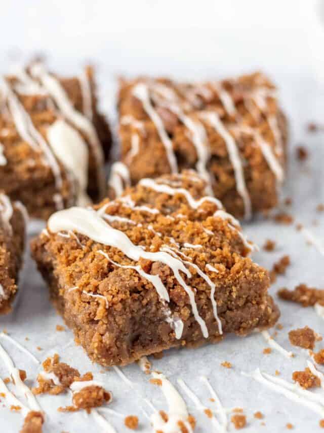 Nut Free Biscoff Blondies Recipe Kickass Baker