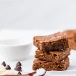Sweet & Salty Brown Butter Blondies | kickassbaker.com #blondies #brownbutter #sweetandsalty #potatochips #chips #milkchocolate #chocolatechips #chocolate #brownies #kickassbaker