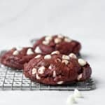Red Velvet Cookies | kickassbaker.com #redvelvet #cookies #valentinesdayrecipes #vday #love #kickassbaker #cookierecipes #valentines #treat