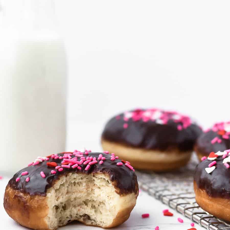 homemade chocolate glazed donuts