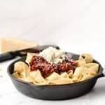Weekend Bolognese Sauce | kickassbaker.com #bolognese #meatsauce #weekendcooking #italian #familydinner #sundaydinner #marcellahazan #ricotta #ricottacheese #homemade #fromscratch #kickassbaker