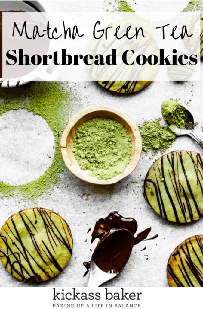 Matcha Green Tea Shortbread Cookies Kickass Baker