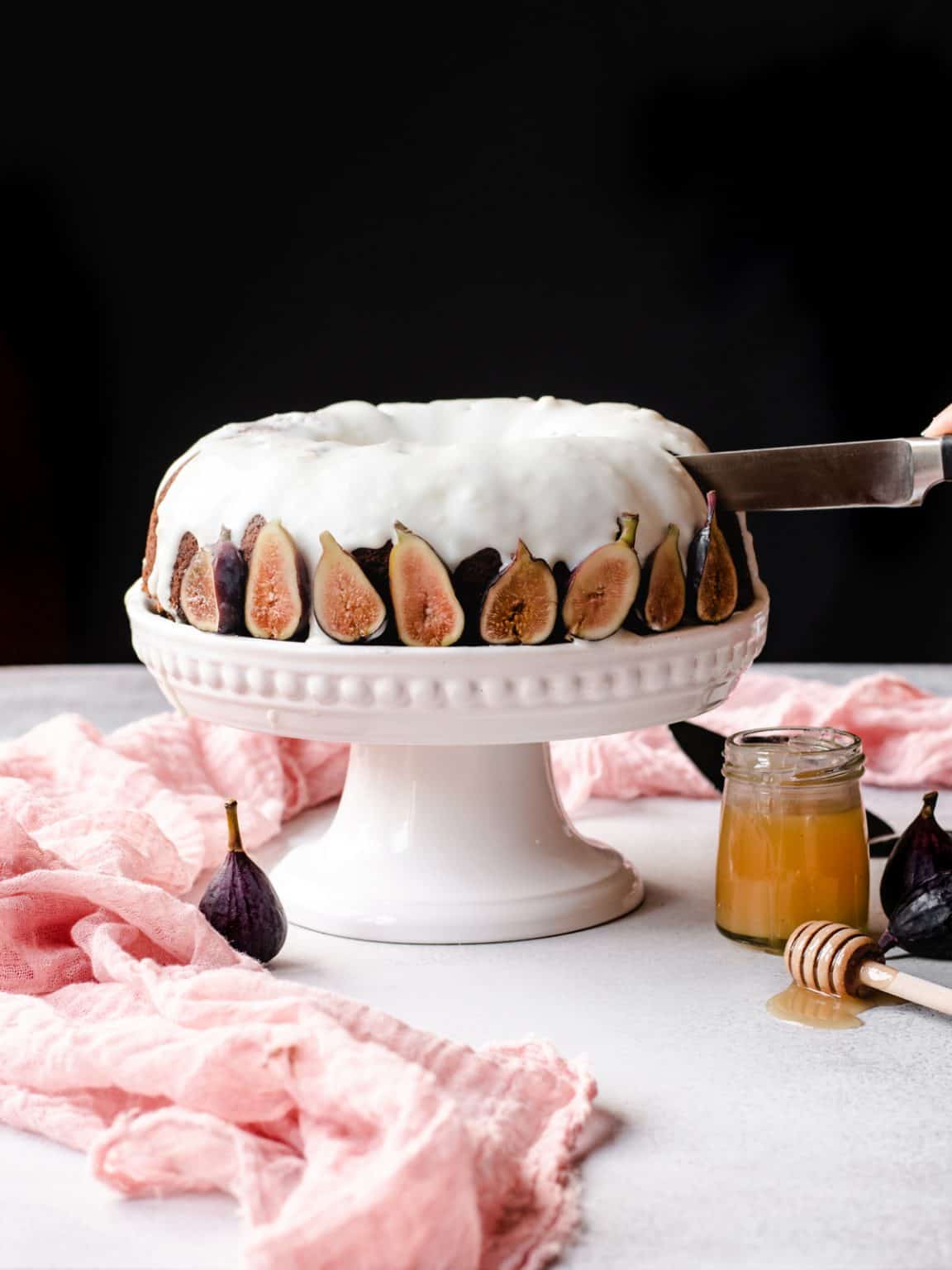 Honey Cake with Goat Cheese Frosting & Figs Kickass Baker