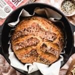 dutch oven bread with everything began seasoning in a dutch oven