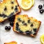 slices of lemon blueberry cake