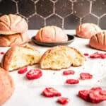 inside of conchas showing fluffy texture