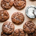 try sandwiching these brownie cookies with salted caramel frosting