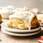Make these delicious apple pie cinnamon rolls for breakfast all year long. They're not just for fall!
