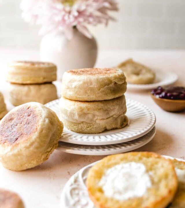 These easy overnight English muffins are a breakfast staple.