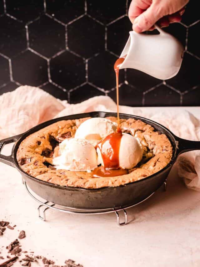 Baked Cookie Skillet with Salted Caramel Recipe Kickass Baker