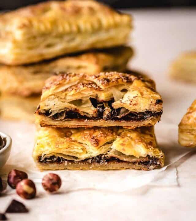 These homemade chocolate hazelnut hand pies are great for a brunch.