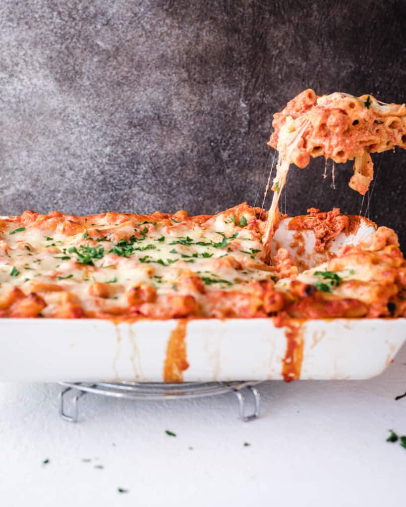 Easy Meatless Baked Ziti Recipe Kickass Baker