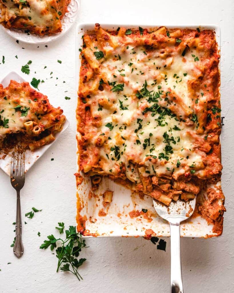 Easy Meatless Baked Ziti Recipe Kickass Baker