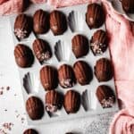 Perfect French chocolate madeleines dipped in chocolate.