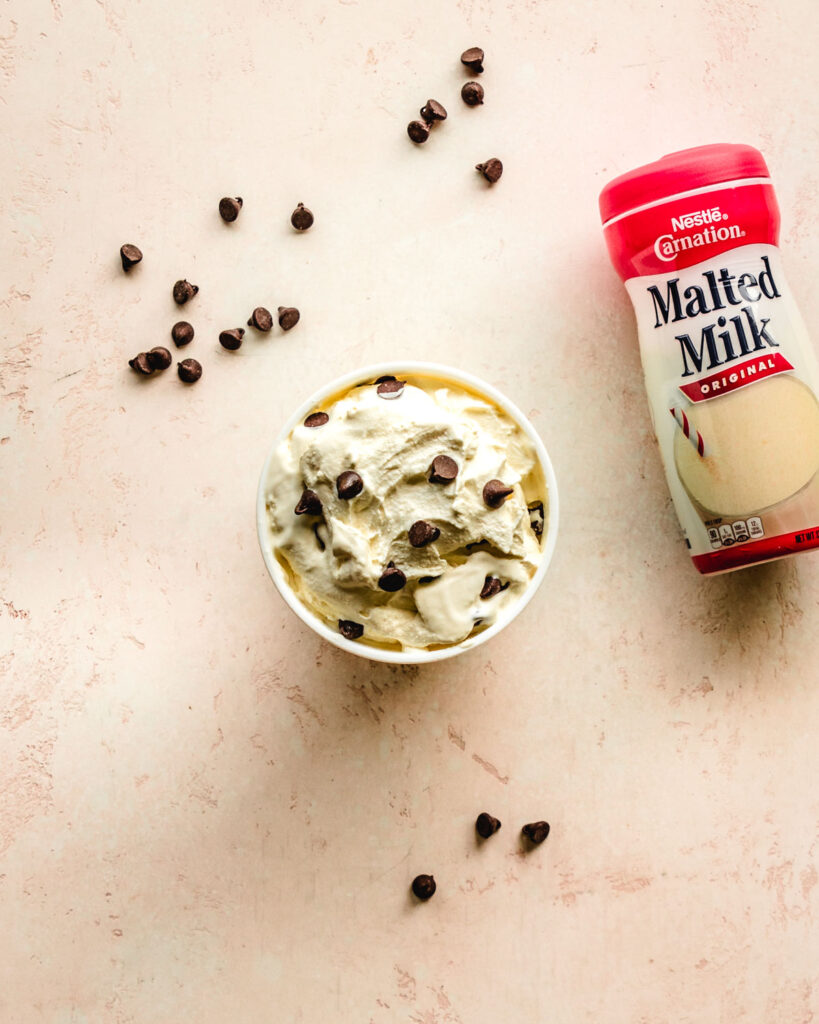 Creamy Malted Vanilla Ice Cream with Chocolate Chips Kickass Baker