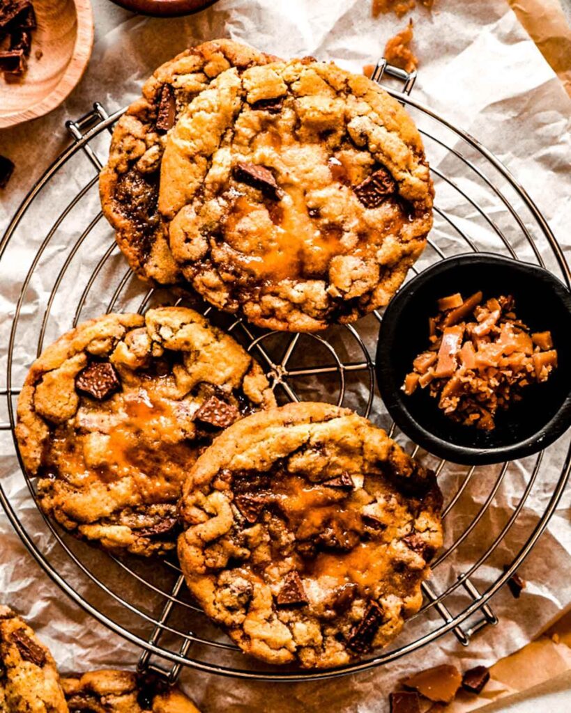 Chewy Chocolate Chip Cookies with Buttery Toffee Chunks Kickass Baker
