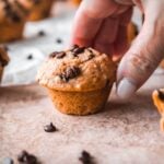 Mini Chocolate chip muffins are perfect for bake sales.