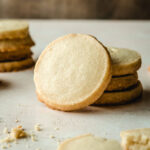 Baked slice and bake shortbread cookies.