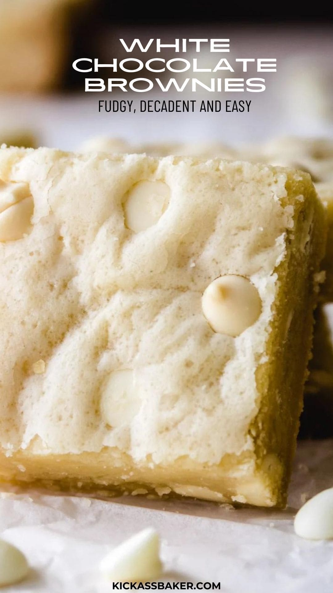 Fudgy & Decadent Easy White Chocolate Brownies - Kickass Baker