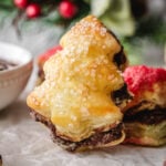 Nutella Puff Pastry Christmas dessert recipe.