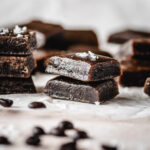Chewy coffee caramels with flaky salt.