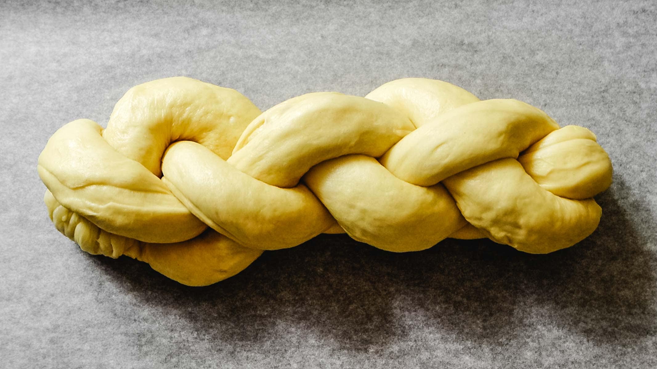 Braid the four strands.